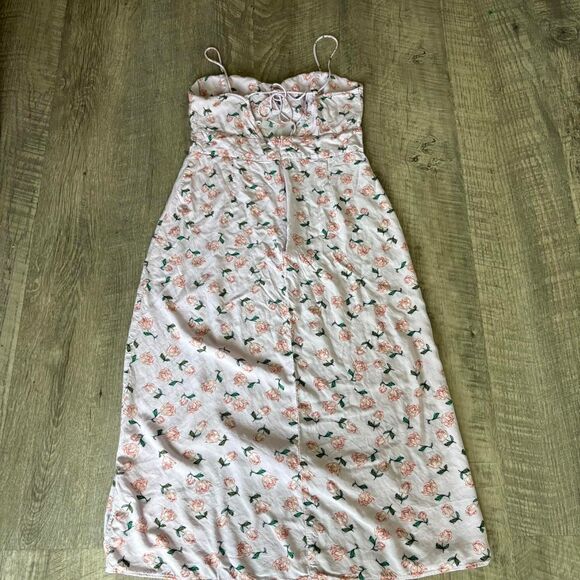 Zara Women's Milkmaid Dress Size Medium Floral Babydoll Cottagecore Maxi Fairy - Picture 6 of 7